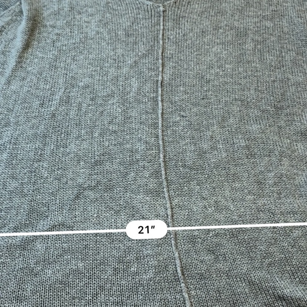 Cantoo asymmetrical Gray Cotton / Viscose Blend Knit Sleeveless Sweater Medium - Picture 13 of 15